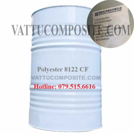 Nhựa Polyester 8122 CF - Keo Composite 8122 CF - Vật Liệu Composite Bọc Phủ, Chống Thấm Công Trình, Nền, Sàn, Bồn Bể, Tàu Thuyền
